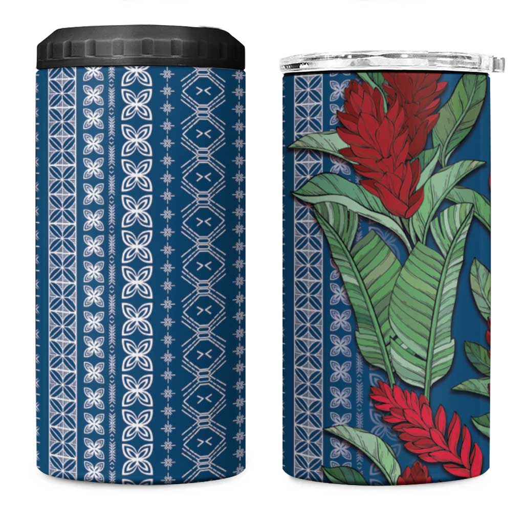 Women's Day Samoa Malu Tattoo Inspired Mix Teuila 4 in 1 Can Cooler Tumbler Royal Blue
