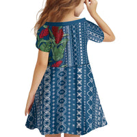 Women's Day Samoa Malu Tattoo Inspired Mix Teuila Family Matching Puletasi and Hawaiian Shirt Royal Blue