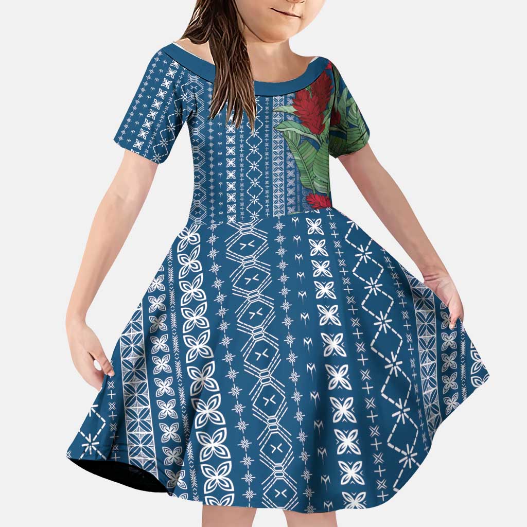 Women's Day Samoa Malu Tattoo Inspired Mix Teuila Family Matching Summer Maxi Dress and Hawaiian Shirt Royal Blue