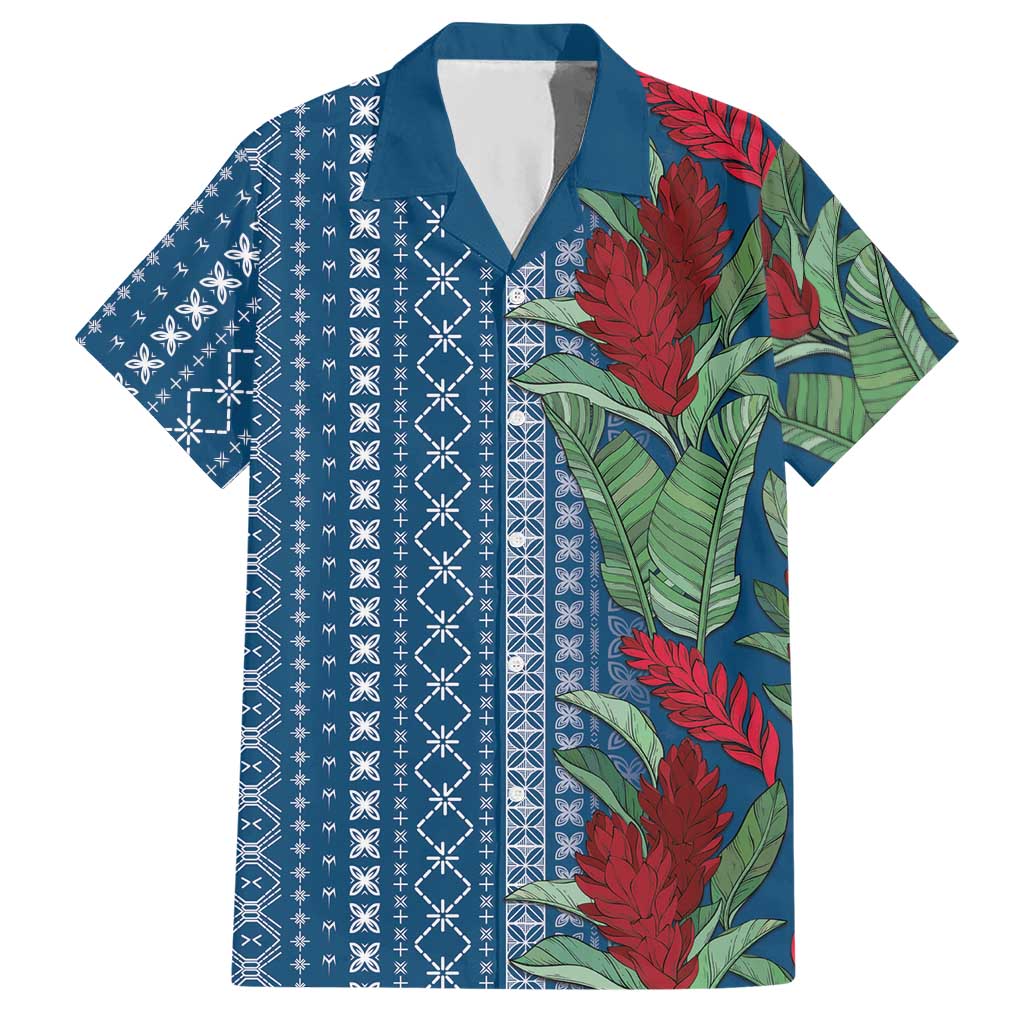 Women's Day Samoa Malu Tattoo Inspired Mix Teuila Hawaiian Shirt Royal Blue LT7 Royal Blue - Polynesian Pride