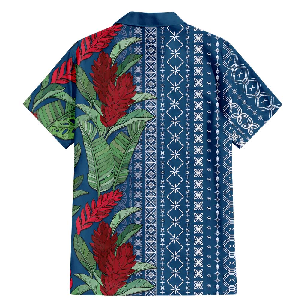 Women's Day Samoa Malu Tattoo Inspired Mix Teuila Hawaiian Shirt Royal Blue LT7 - Polynesian Pride