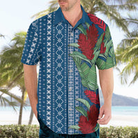 Women's Day Samoa Malu Tattoo Inspired Mix Teuila Hawaiian Shirt Royal Blue LT7 - Polynesian Pride