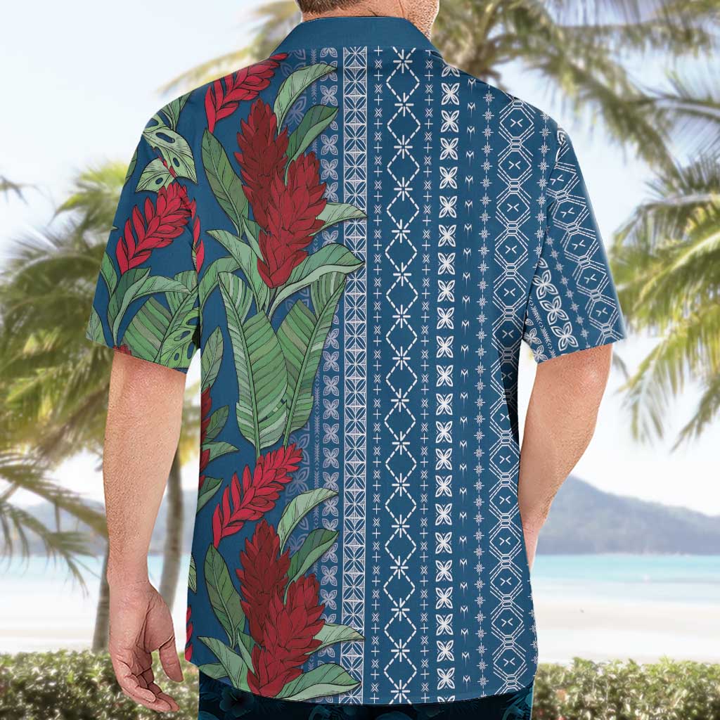 Women's Day Samoa Malu Tattoo Inspired Mix Teuila Hawaiian Shirt Royal Blue LT7 - Polynesian Pride