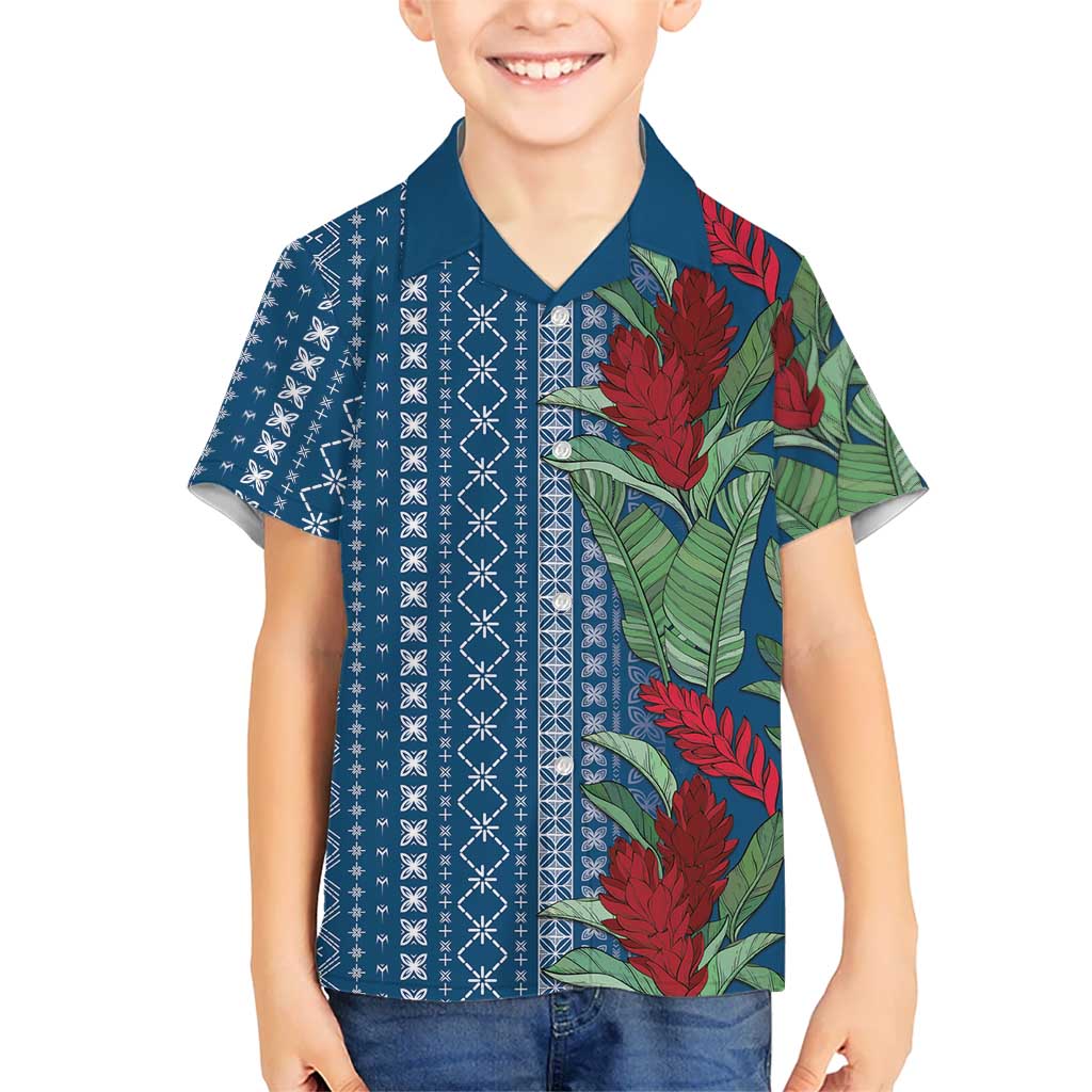Women's Day Samoa Malu Tattoo Inspired Mix Teuila Hawaiian Shirt Royal Blue LT7 - Polynesian Pride