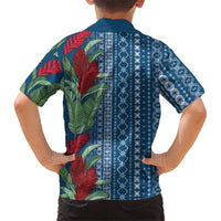 Women's Day Samoa Malu Tattoo Inspired Mix Teuila Hawaiian Shirt Royal Blue LT7 - Polynesian Pride