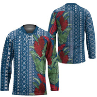 Women's Day Samoa Malu Tattoo Inspired Mix Teuila Hockey Jersey Royal Blue