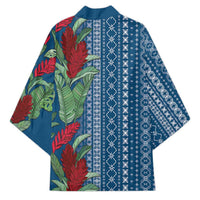 Women's Day Samoa Malu Tattoo Inspired Mix Teuila Kimono Royal Blue