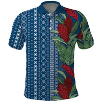 Women's Day Samoa Malu Tattoo Inspired Mix Teuila Polo Shirt Royal Blue