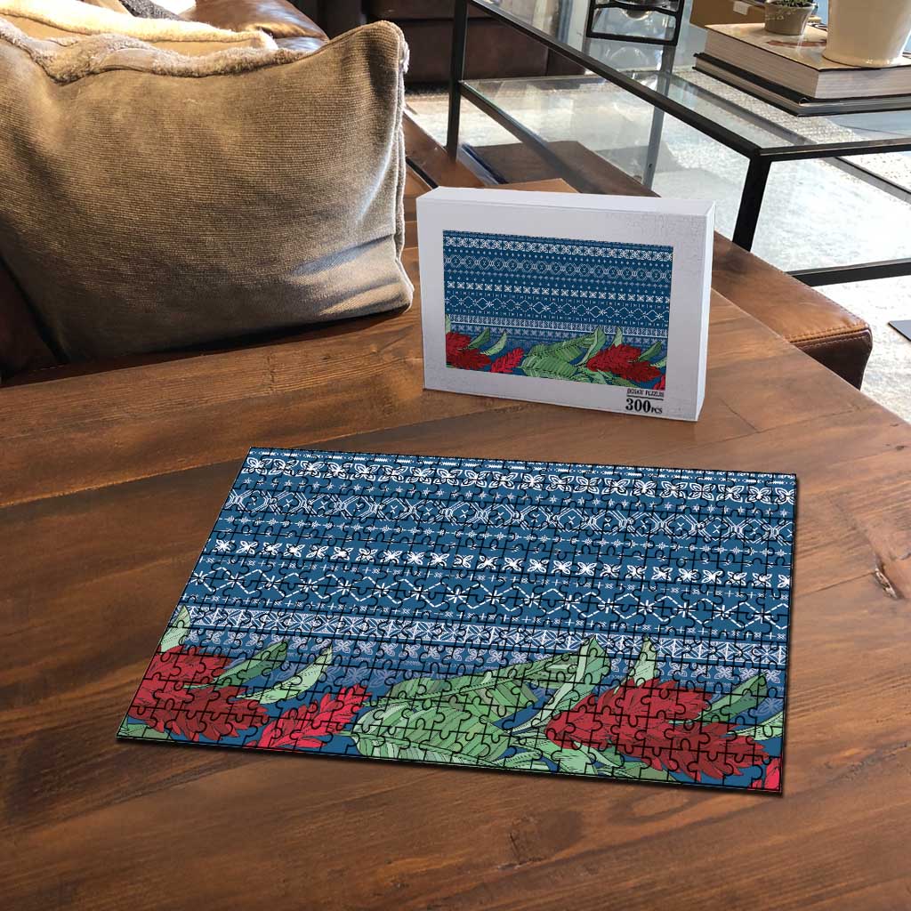 Women's Day Samoa Malu Tattoo Inspired Mix Teuila Puzzle Royal Blue