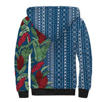 Women's Day Samoa Malu Tattoo Inspired Mix Teuila Sherpa Hoodie Royal Blue
