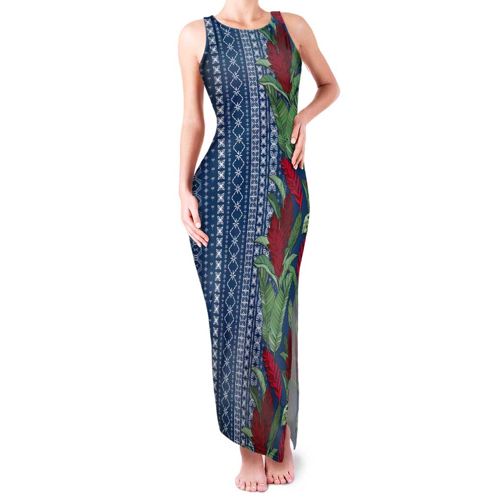 Women's Day Samoa Malu Tattoo Inspired Mix Teuila Tank Maxi Dress Royal Blue