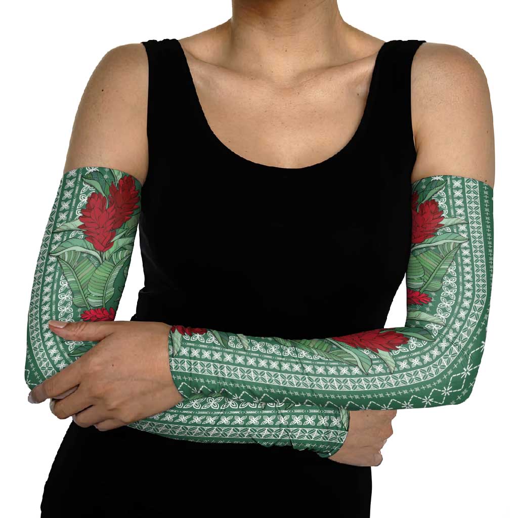 Women's Day Samoa Malu Tattoo Inspired Mix Teuila Arm Sleeves Sage Green