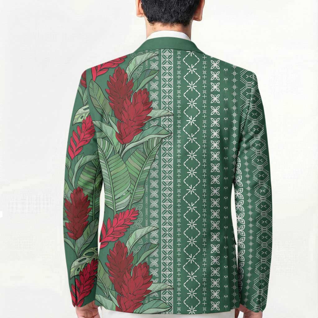 Women's Day Samoa Malu Tattoo Inspired Mix Teuila Blazer Sage Green