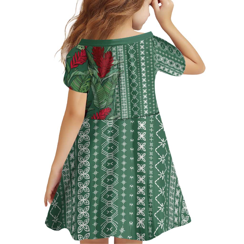 Women's Day Samoa Malu Tattoo Inspired Mix Teuila Family Matching Summer Maxi Dress and Hawaiian Shirt Sage Green LT7 - Polynesian Pride