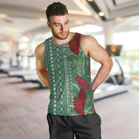 Women's Day Samoa Malu Tattoo Inspired Mix Teuila Men Tank Top Sage Green