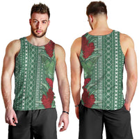 Women's Day Samoa Malu Tattoo Inspired Mix Teuila Men Tank Top Sage Green