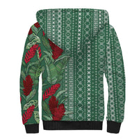 Women's Day Samoa Malu Tattoo Inspired Mix Teuila Sherpa Hoodie Sage Green