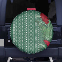 Women's Day Samoa Malu Tattoo Inspired Mix Teuila Spare Tire Cover Sage Green