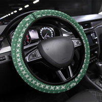 Women's Day Samoa Malu Tattoo Inspired Mix Teuila Steering Wheel Cover Sage Green