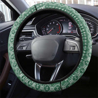 Women's Day Samoa Malu Tattoo Inspired Mix Teuila Steering Wheel Cover Sage Green