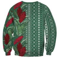 Women's Day Samoa Malu Tattoo Inspired Mix Teuila Sweatshirt Sage Green