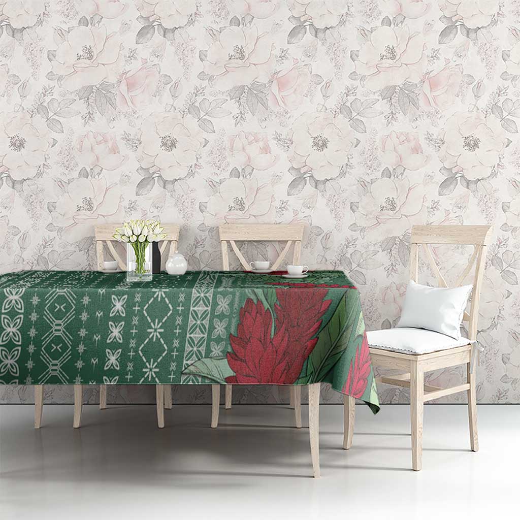 Women's Day Samoa Malu Tattoo Inspired Mix Teuila Tablecloth Sage Green