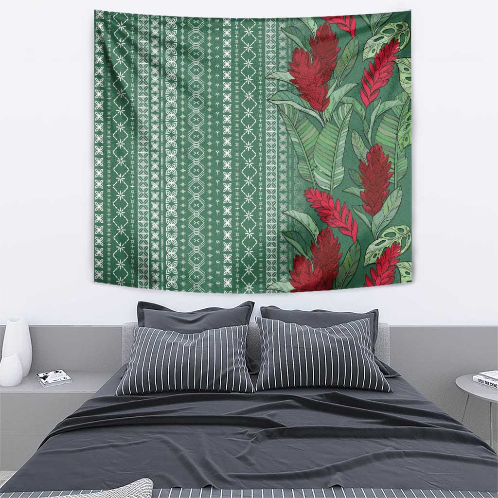 Women's Day Samoa Malu Tattoo Inspired Mix Teuila Tapestry Sage Green