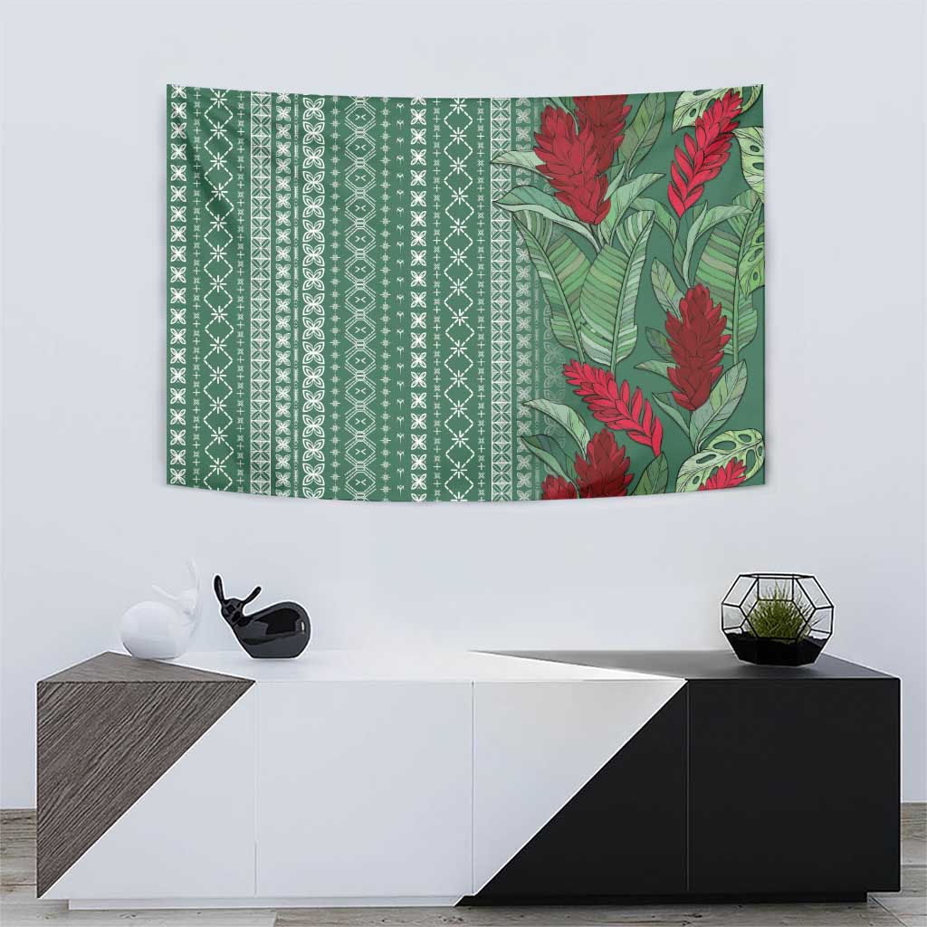 Women's Day Samoa Malu Tattoo Inspired Mix Teuila Tapestry Sage Green