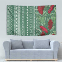 Women's Day Samoa Malu Tattoo Inspired Mix Teuila Tapestry Sage Green