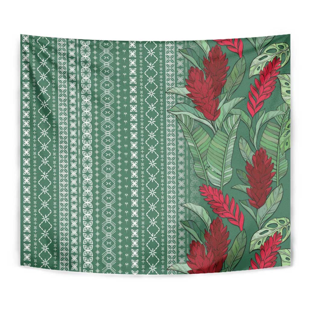 Women's Day Samoa Malu Tattoo Inspired Mix Teuila Tapestry Sage Green