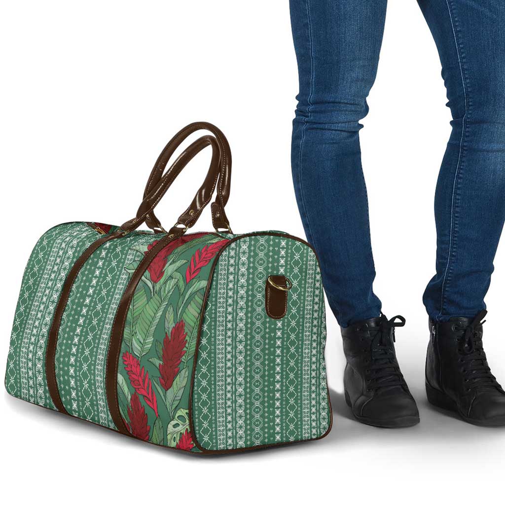 Women's Day Samoa Malu Tattoo Inspired Mix Teuila Travel Bag Sage Green