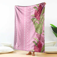 Women's Day Samoa Malu Tattoo Inspired Mix Teuila Blanket Rose Pink