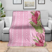 Women's Day Samoa Malu Tattoo Inspired Mix Teuila Blanket Rose Pink