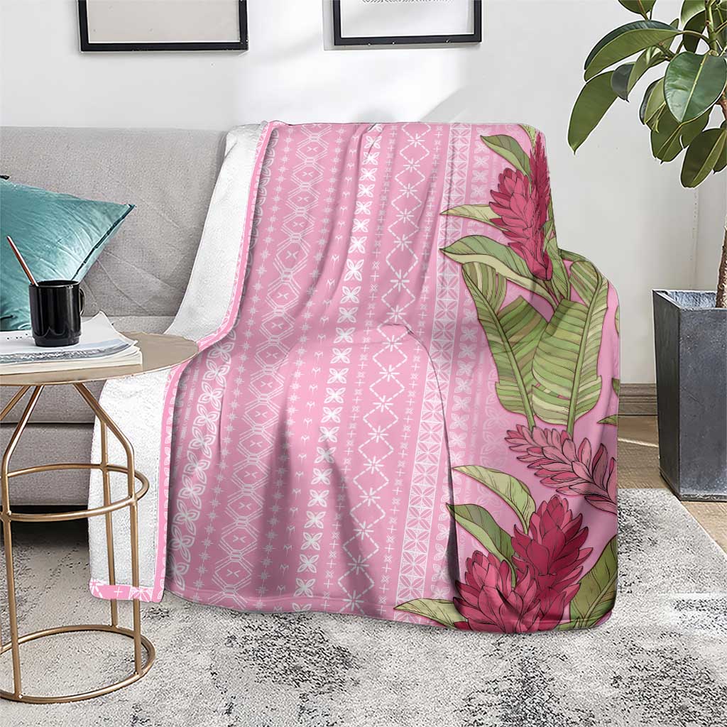 Women's Day Samoa Malu Tattoo Inspired Mix Teuila Blanket Rose Pink