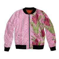 Women's Day Samoa Malu Tattoo Inspired Mix Teuila Bomber Jacket Rose Pink