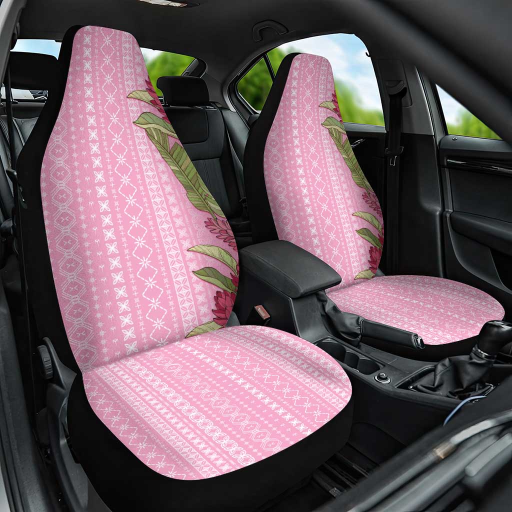 Women's Day Samoa Malu Tattoo Inspired Mix Teuila Car Seat Cover Rose Pink