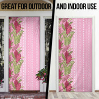 Women's Day Samoa Malu Tattoo Inspired Mix Teuila Door Cover Rose Pink