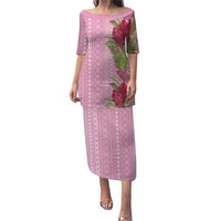 Women's Day Samoa Malu Tattoo Inspired Mix Teuila Family Matching Puletasi and Hawaiian Shirt Rose Pink