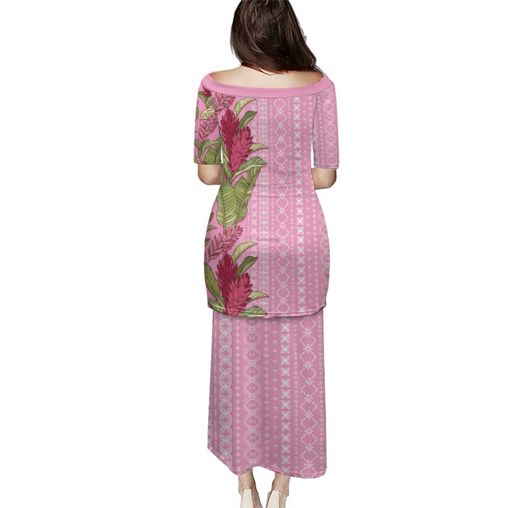 Women's Day Samoa Malu Tattoo Inspired Mix Teuila Family Matching Puletasi and Hawaiian Shirt Rose Pink