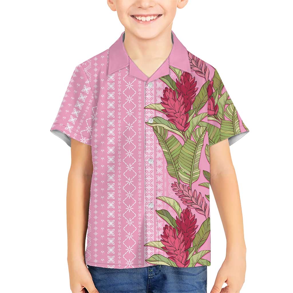 Women's Day Samoa Malu Tattoo Inspired Mix Teuila Family Matching Summer Maxi Dress and Hawaiian Shirt Rose Pink