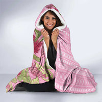 Women's Day Samoa Malu Tattoo Inspired Mix Teuila Hooded Blanket Rose Pink