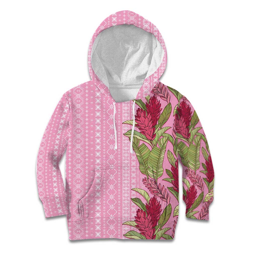 Women's Day Samoa Malu Tattoo Inspired Mix Teuila Kid Hoodie Rose Pink