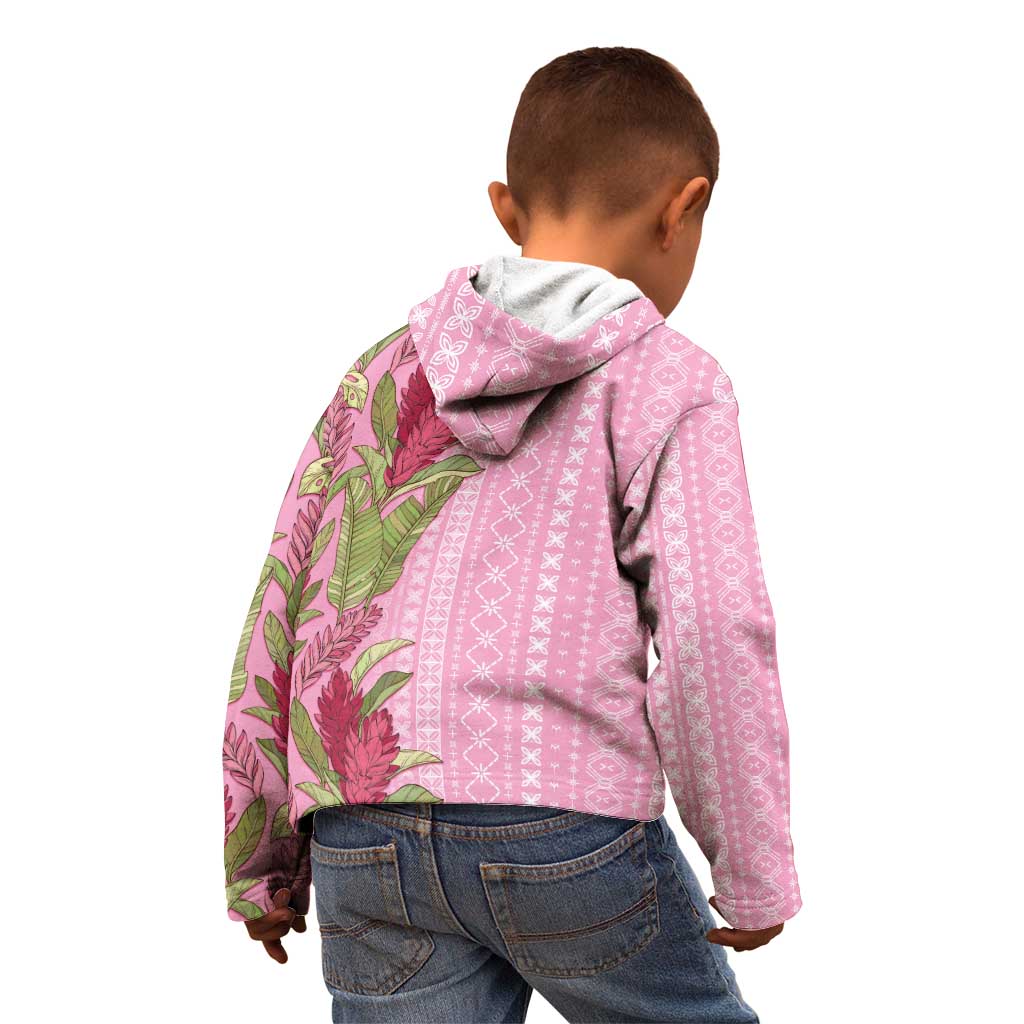 Women's Day Samoa Malu Tattoo Inspired Mix Teuila Kid Hoodie Rose Pink