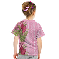 Women's Day Samoa Malu Tattoo Inspired Mix Teuila Kid T Shirt Rose Pink