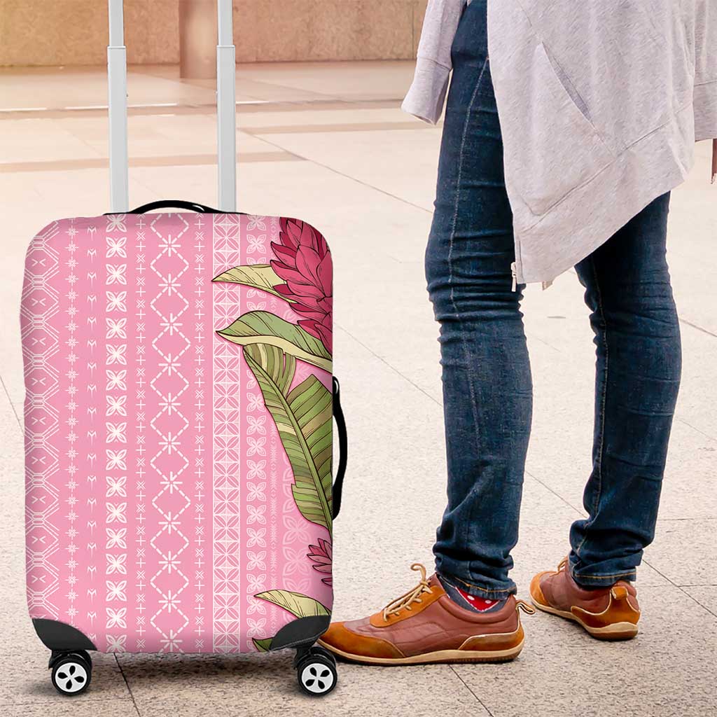 Women's Day Samoa Malu Tattoo Inspired Mix Teuila Luggage Cover Rose Pink
