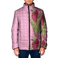 Women's Day Samoa Malu Tattoo Inspired Mix Teuila Padded Jacket Rose Pink