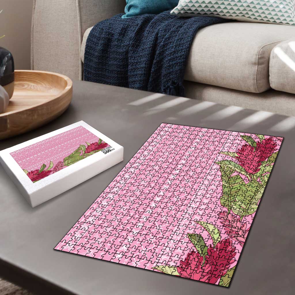 Women's Day Samoa Malu Tattoo Inspired Mix Teuila Puzzle Rose Pink