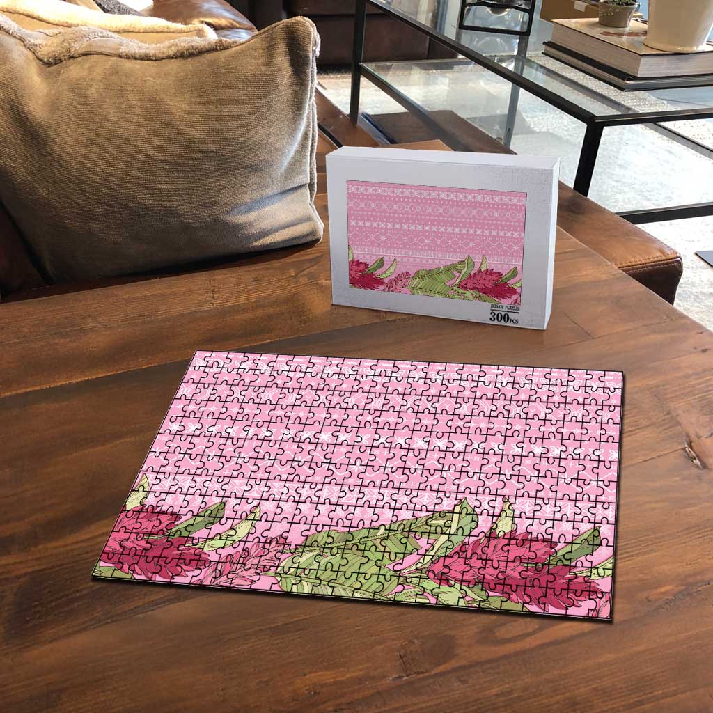 Women's Day Samoa Malu Tattoo Inspired Mix Teuila Puzzle Rose Pink