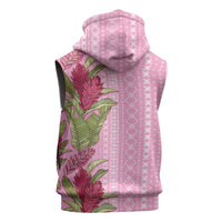 Women's Day Samoa Malu Tattoo Inspired Mix Teuila Sleeveless Hoodie Rose Pink