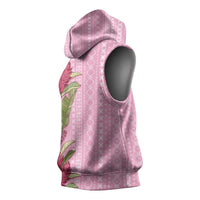 Women's Day Samoa Malu Tattoo Inspired Mix Teuila Sleeveless Hoodie Rose Pink